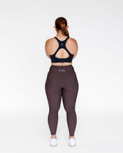 RIBBED STAPLE FULL LENGTH LEGGING ESPRESSO