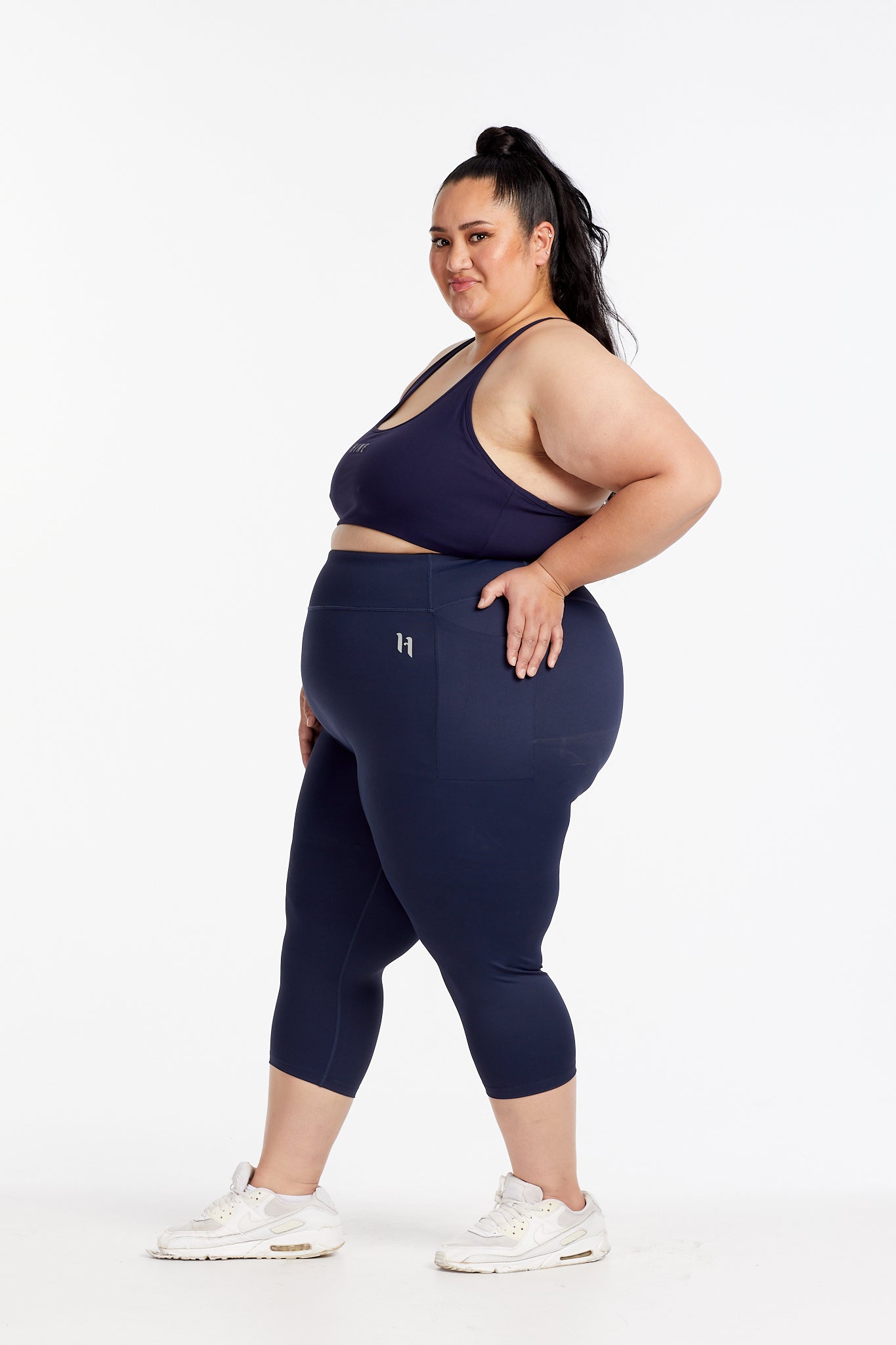 HYBRID 3/4 LEGGINGS NAVY