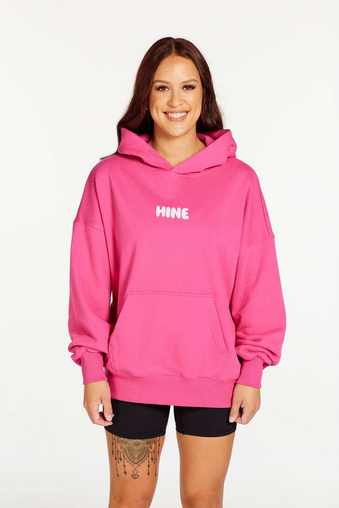 BRIGHTS OVERSIZED HOODIE PINK – HINE COLLECTION