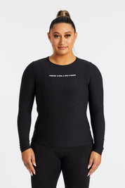 HINE LONG SLEEVE TRAINING TOP - ONYX