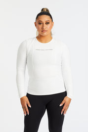 HINE LONG SLEEVE TRAINING TOP - WHITE