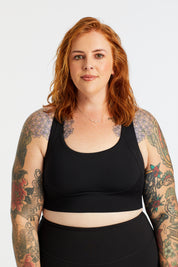 CURVED BUILT-IN SPORTS BRA ONYX