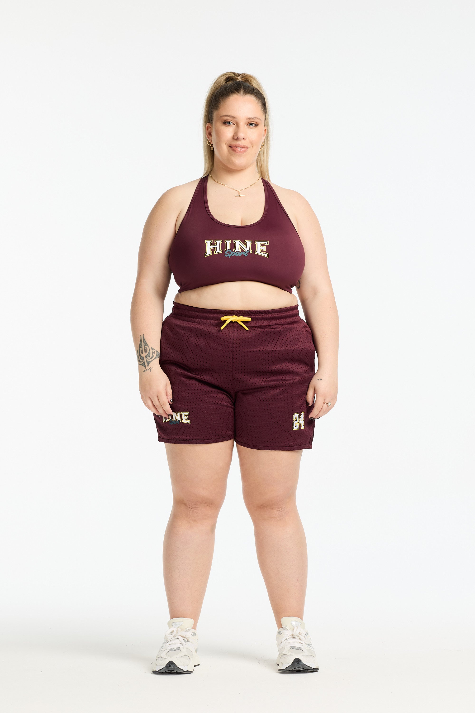 VARSITY 2.0 SPORTY BRA BURGUNDY