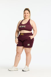 VARSITY 2.0 SPORTY BRA BURGUNDY