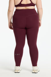 MOVEMENT W/ NO FRONT SEAM FULL LENGTH LEGGINGS BURGUNDY