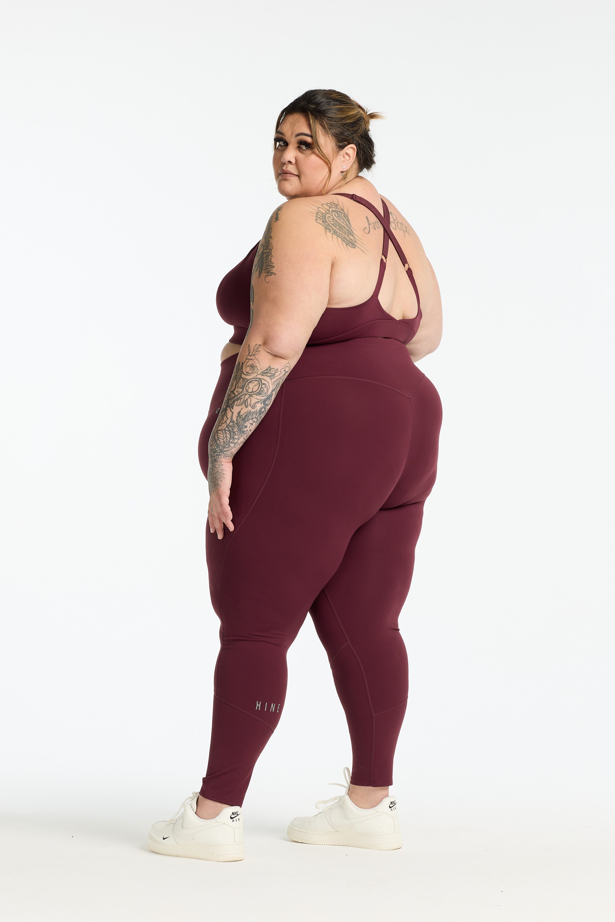 MOVEMENT W/ NO FRONT SEAM FULL LENGTH LEGGINGS BURGUNDY