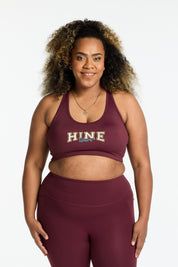 VARSITY 2.0 SPORTY BRA BURGUNDY