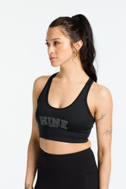 VARSITY 2.0 SPORTY BRA ONYX