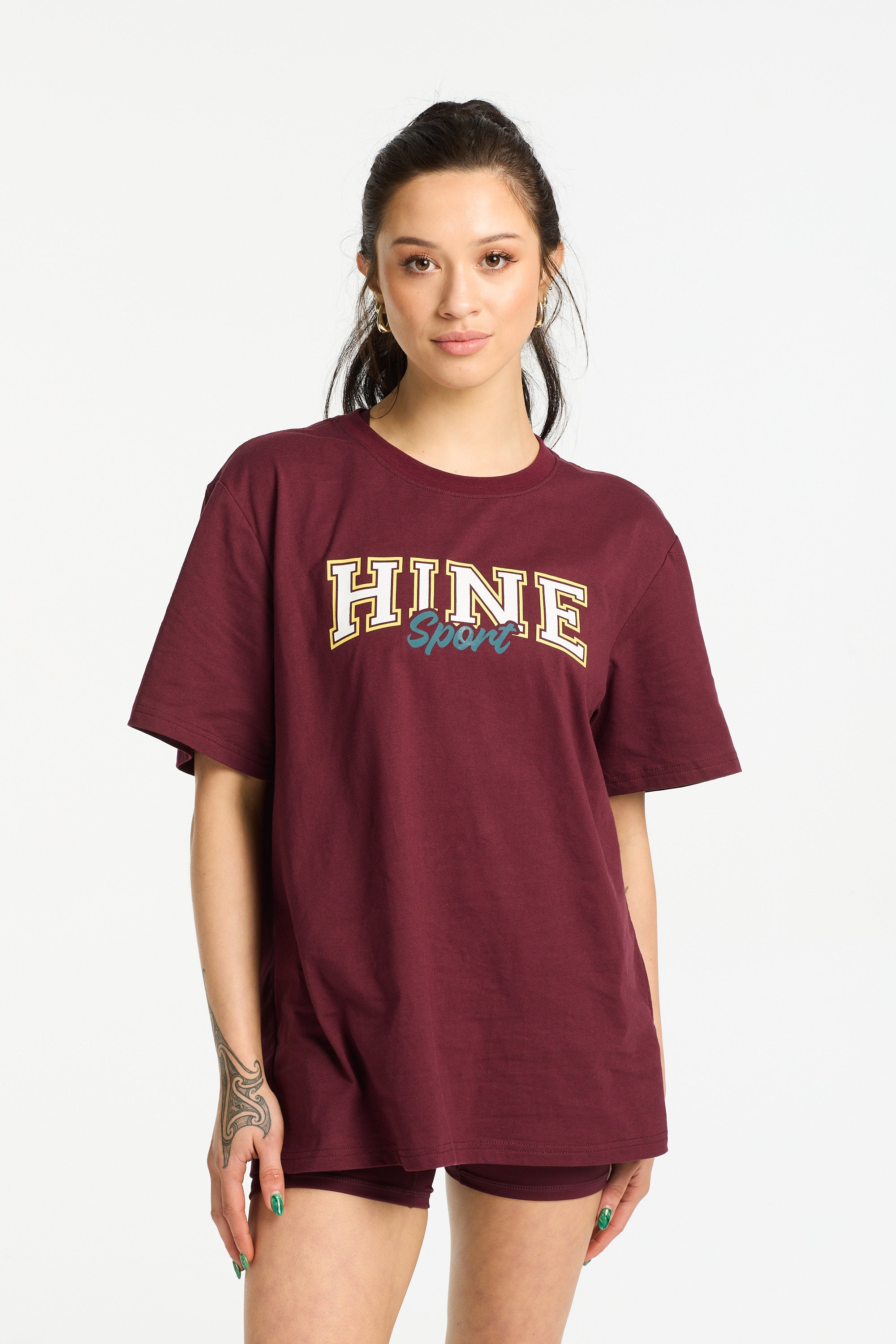 VARSITY 2.0 TEE BURGUNDY