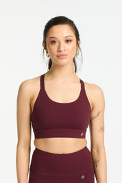 MOVEMENT BRA BURGUNDY