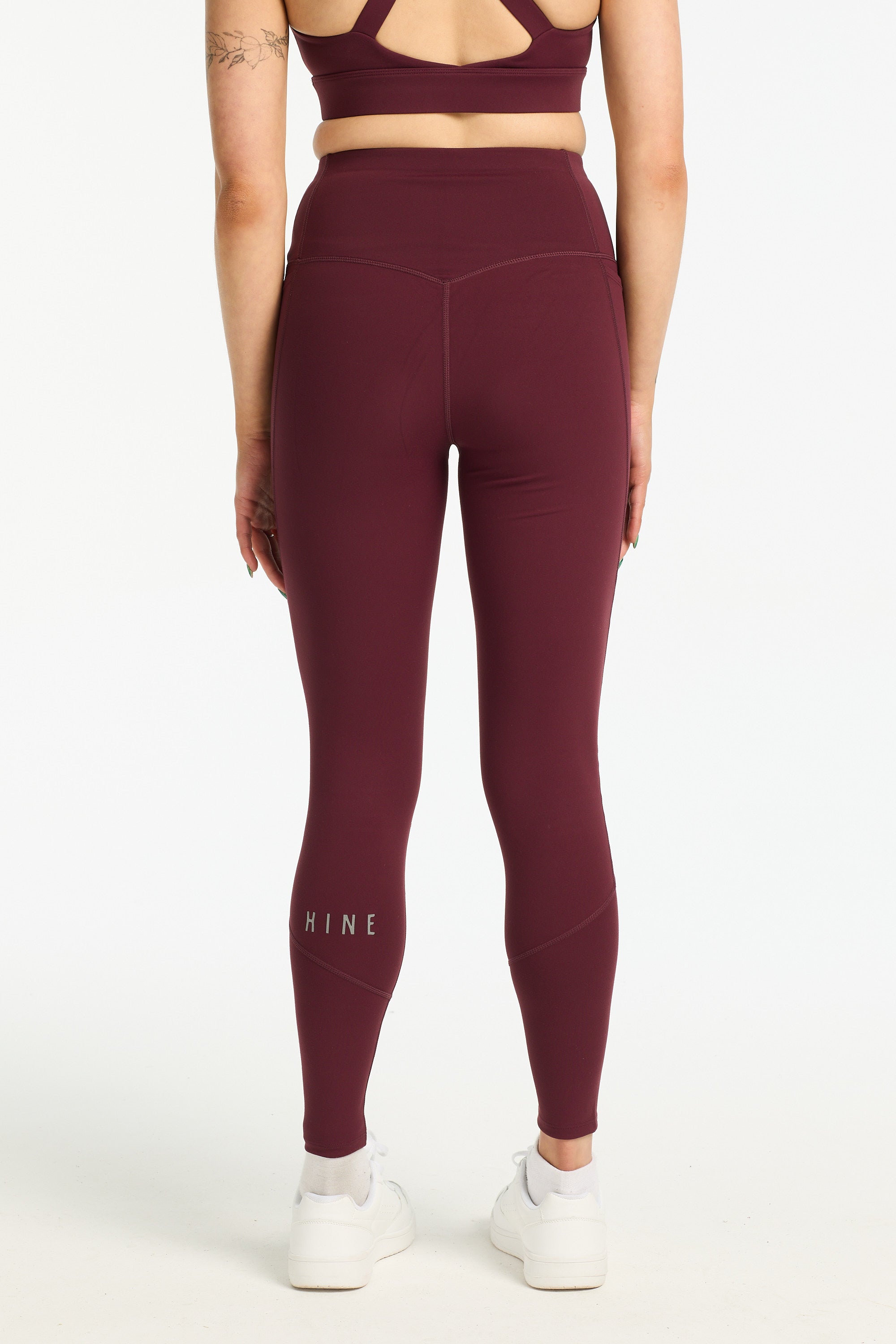 MOVEMENT W/ NO FRONT SEAM FULL LENGTH LEGGINGS BURGUNDY