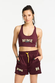 VARSITY 2.0 SPORTY BRA BURGUNDY