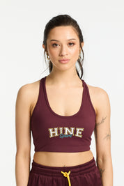 VARSITY 2.0 SPORTY BRA BURGUNDY