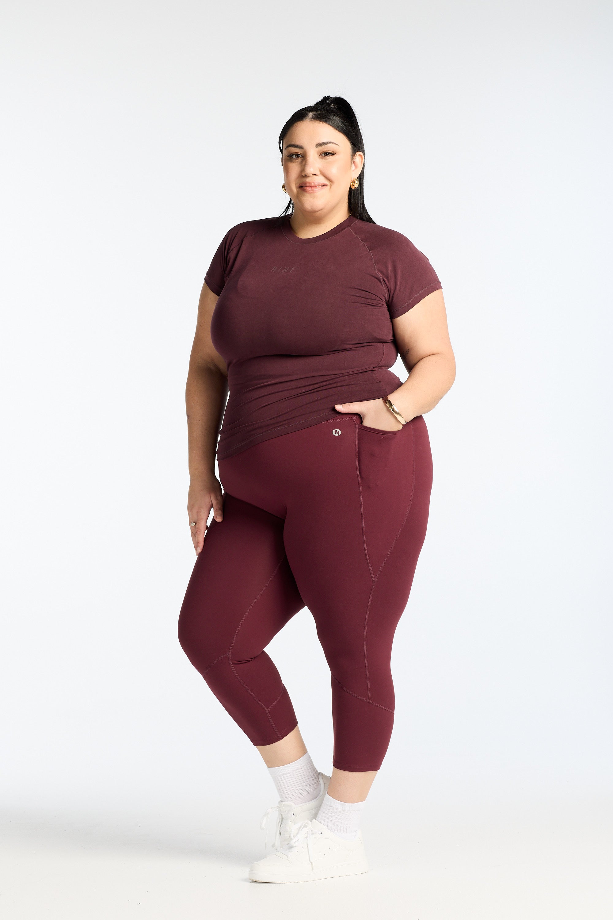 THE ESSENTIAL FULL LENGTH TEE BURGUNDY