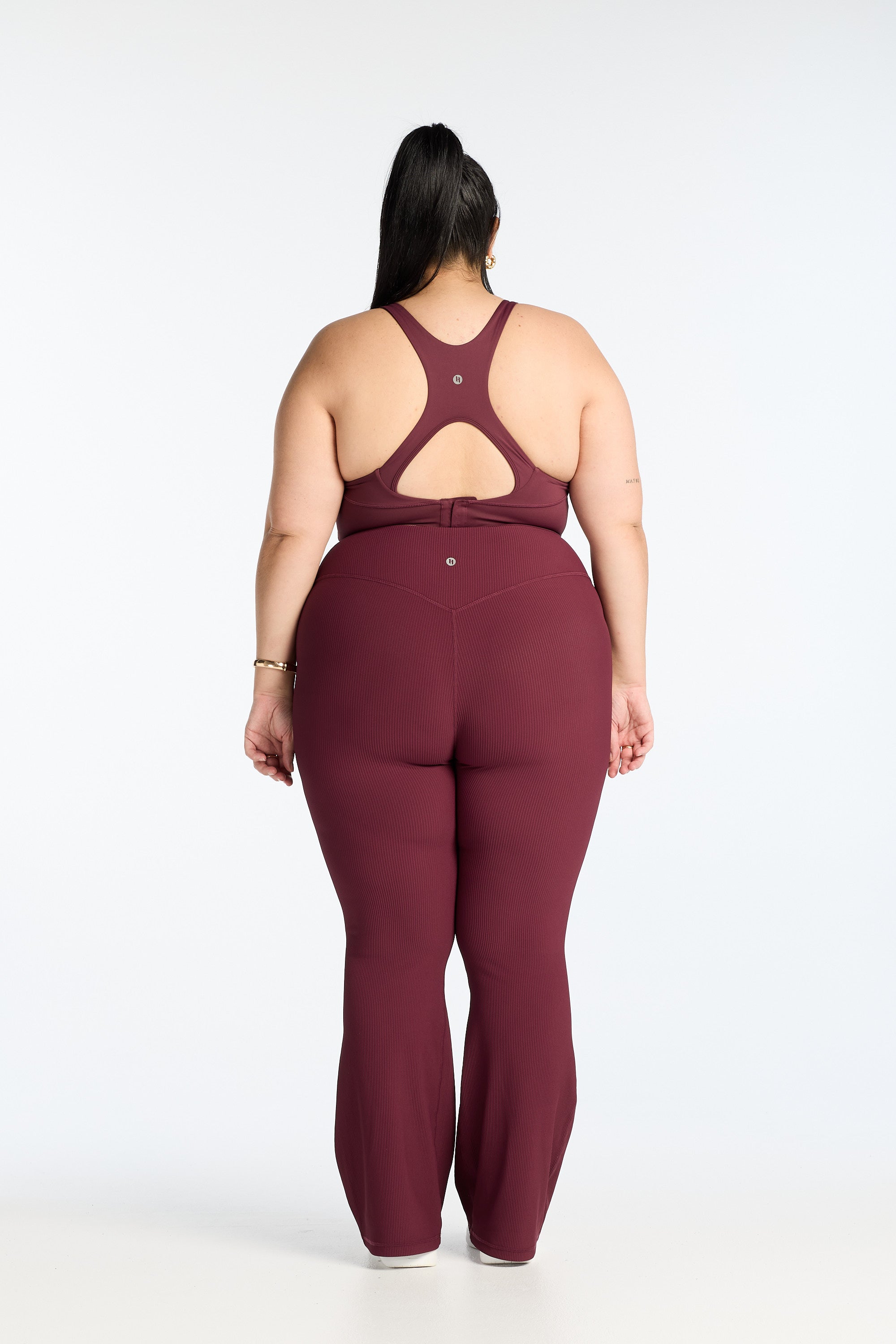 FLARE FULL LENGTH LEGGINGS BURGUNDY