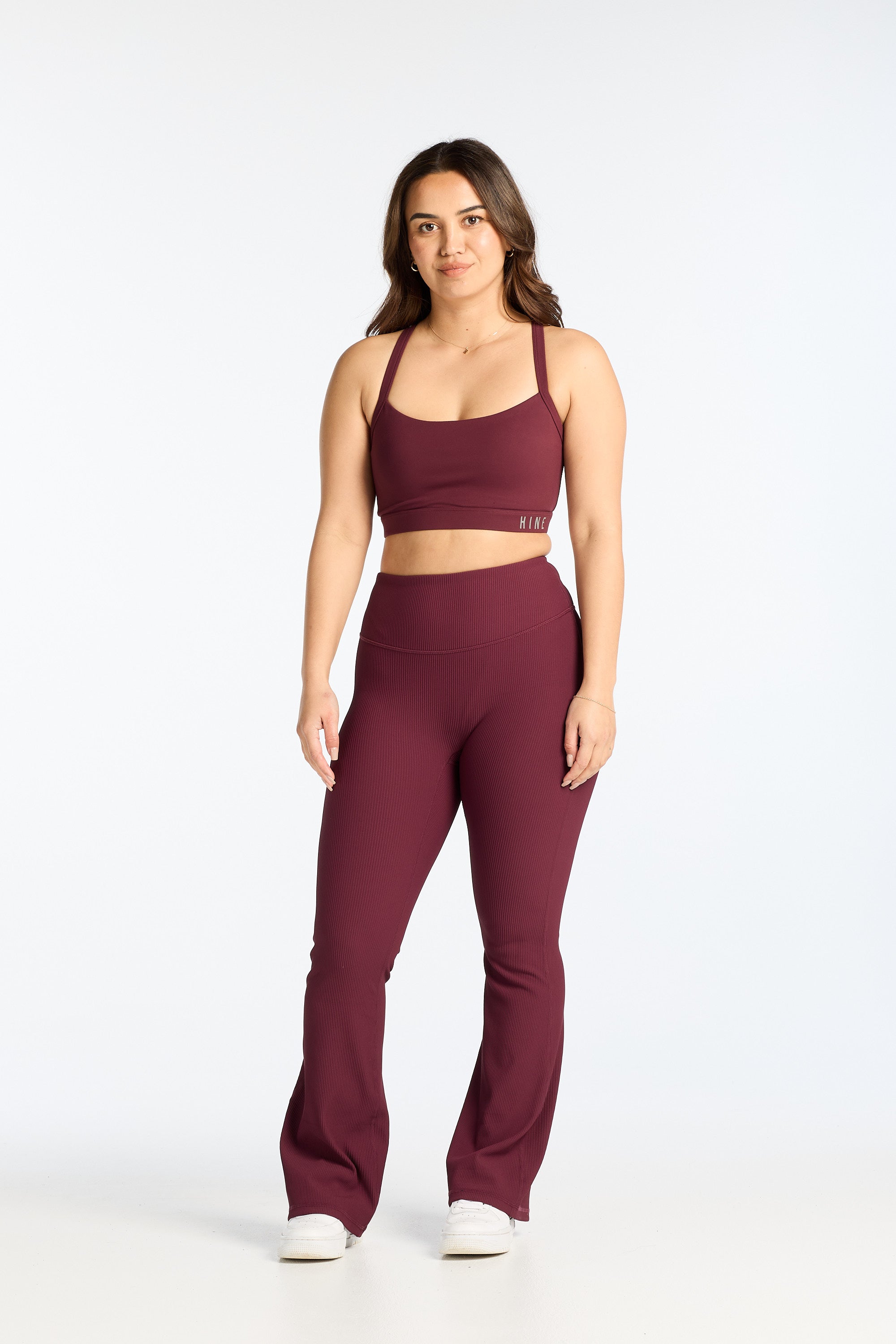 FLARE FULL LENGTH LEGGINGS BURGUNDY