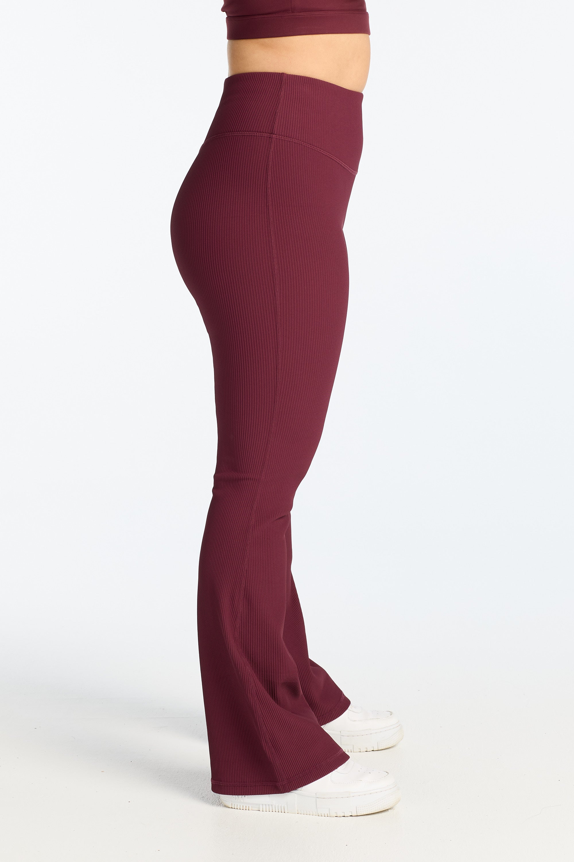 FLARE FULL LENGTH LEGGINGS BURGUNDY