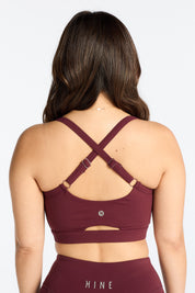 DEFINE SPORTS BRA BURGUNDY