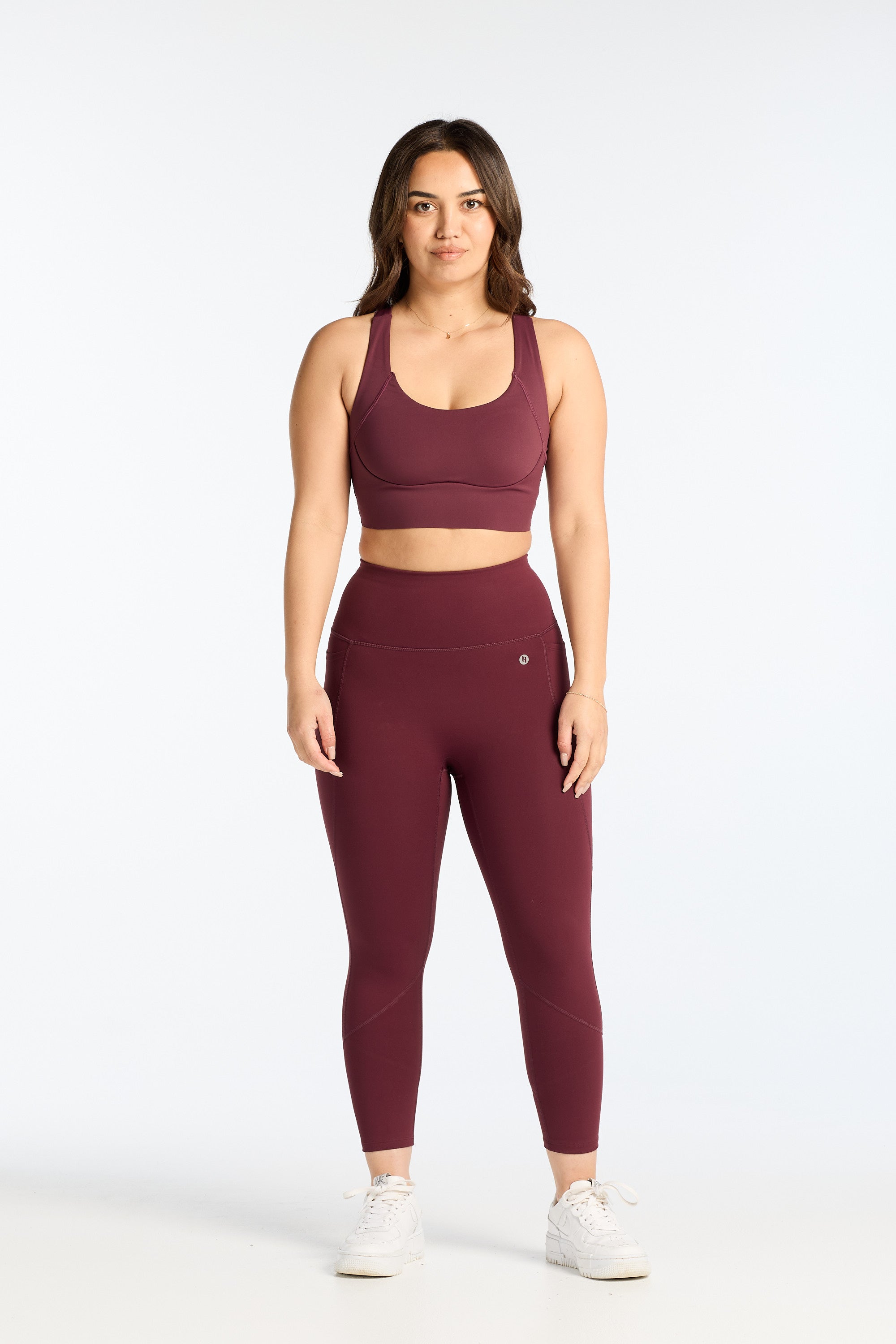 MOVEMENT W/ NO FRONT SEAM 7/8 LEGGINGS BURGUNDY