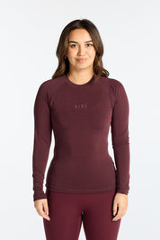 THE ESSENTIAL FULL LENGTH LONG SLEEVE BURGUNDY