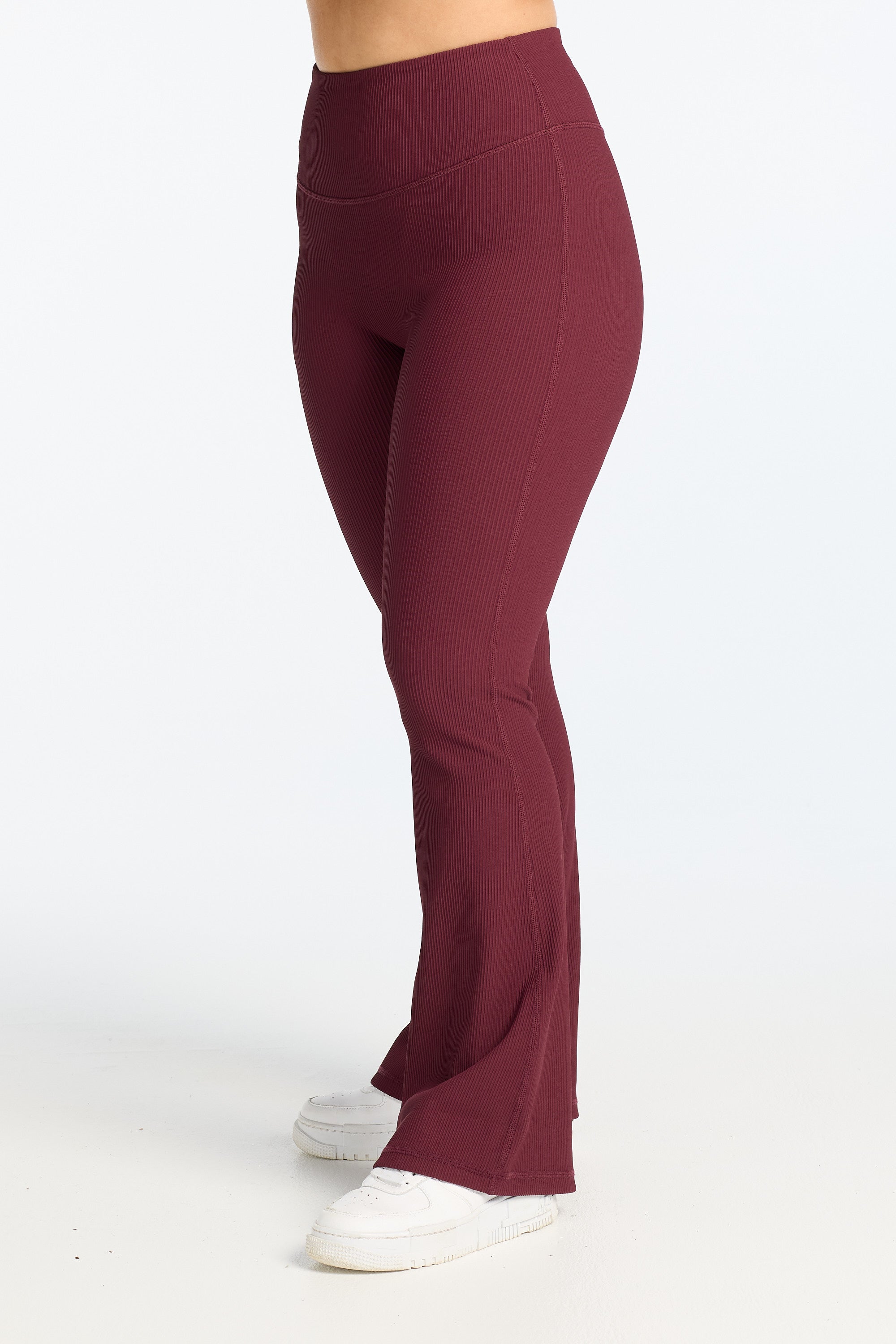 FLARE FULL LENGTH LEGGINGS BURGUNDY