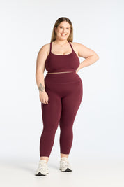 STAPLE W/ POCKET 7/8 LEGGINGS BURGUNDY