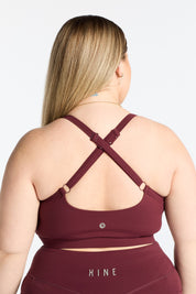 DEFINE SPORTS BRA BURGUNDY