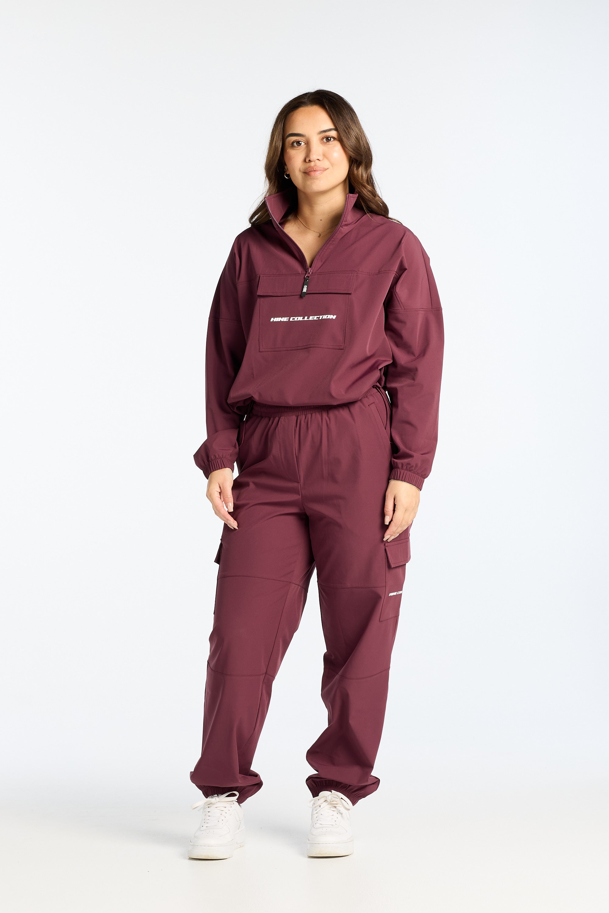 HINE CARGO PANTS BURGUNDY