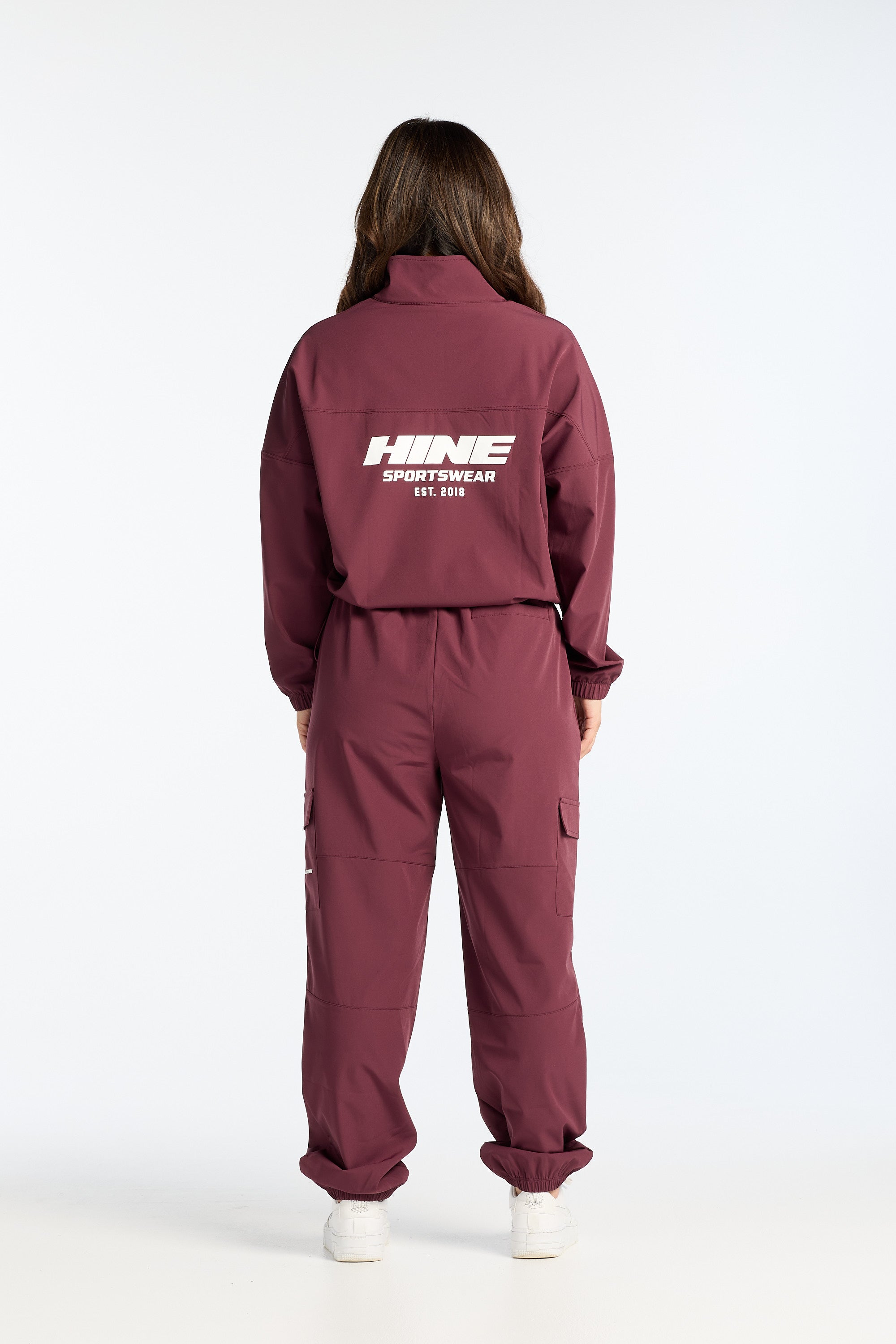 HINE CARGO PANTS BURGUNDY