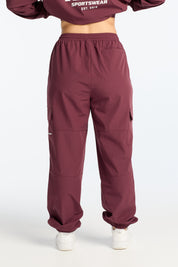 HINE CARGO PANTS BURGUNDY