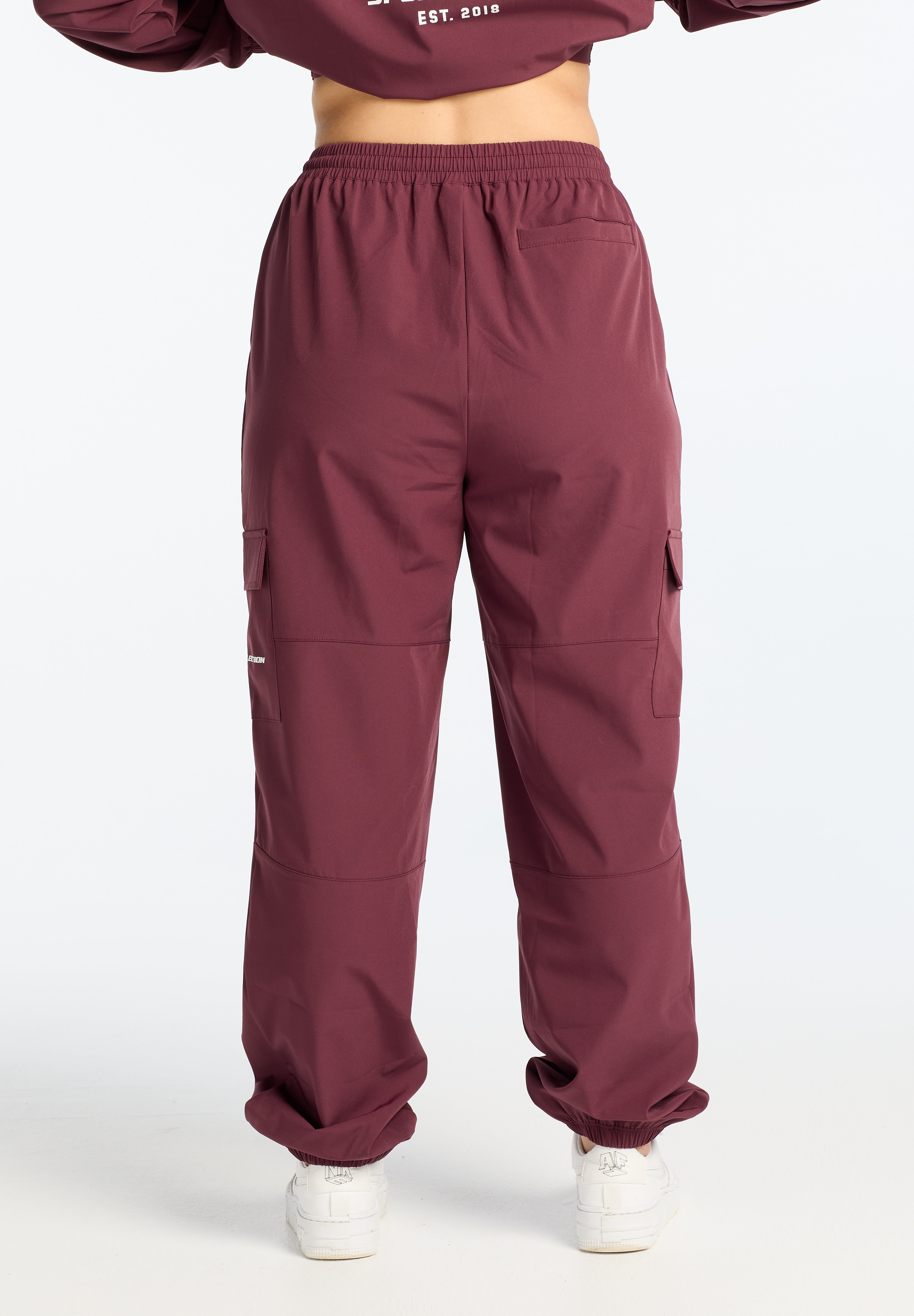 HINE CARGO PANTS BURGUNDY