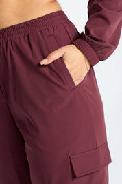 HINE CARGO PANTS BURGUNDY