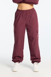 HINE CARGO PANTS BURGUNDY