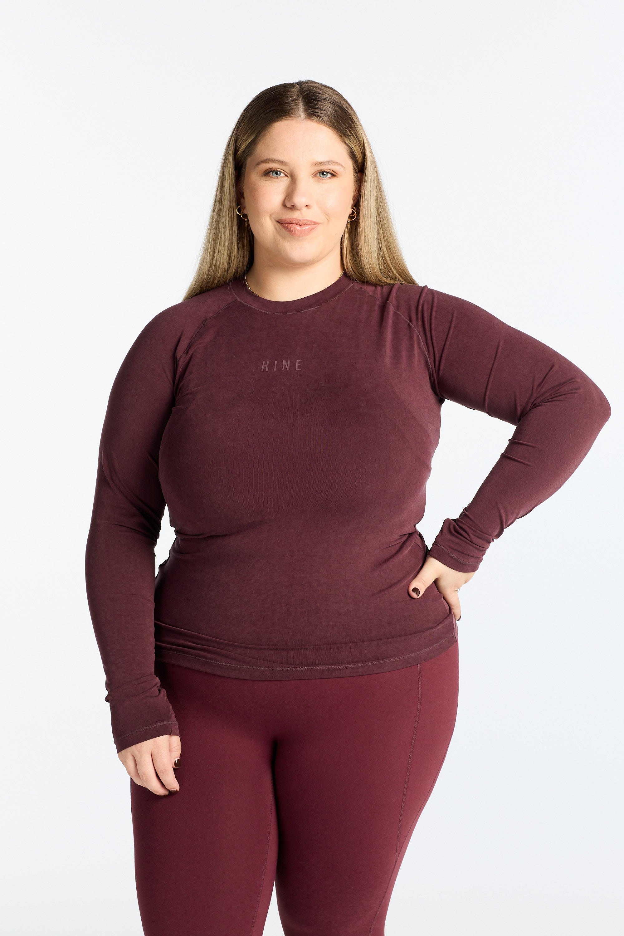 THE ESSENTIAL FULL LENGTH LONG SLEEVE BURGUNDY