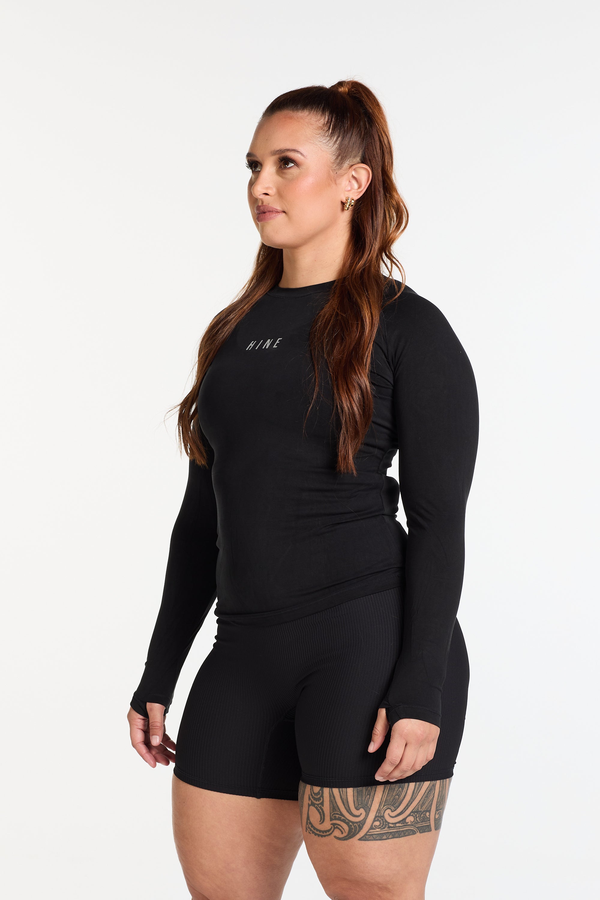 THE ESSENTIAL FULL LENGTH LONG SLEEVE ONYX