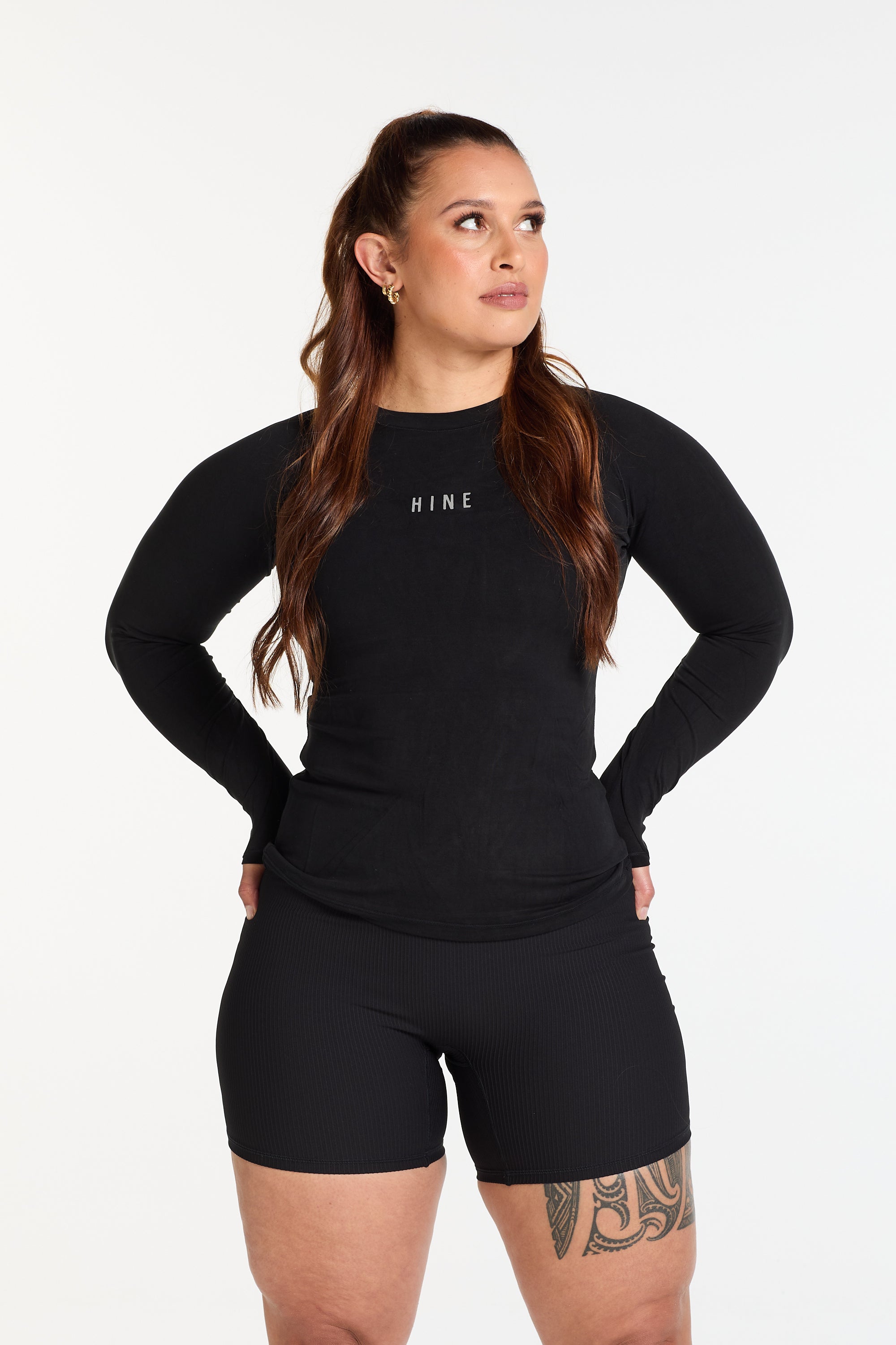 THE ESSENTIAL FULL LENGTH LONG SLEEVE ONYX