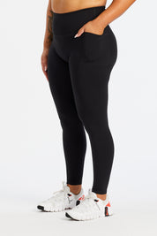 STAPLE W/ POCKET FULL LENGTH LEGGINGS ONYX