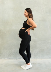 STAPLE MATERNITY FULL LENGTH LEGGING ONYX