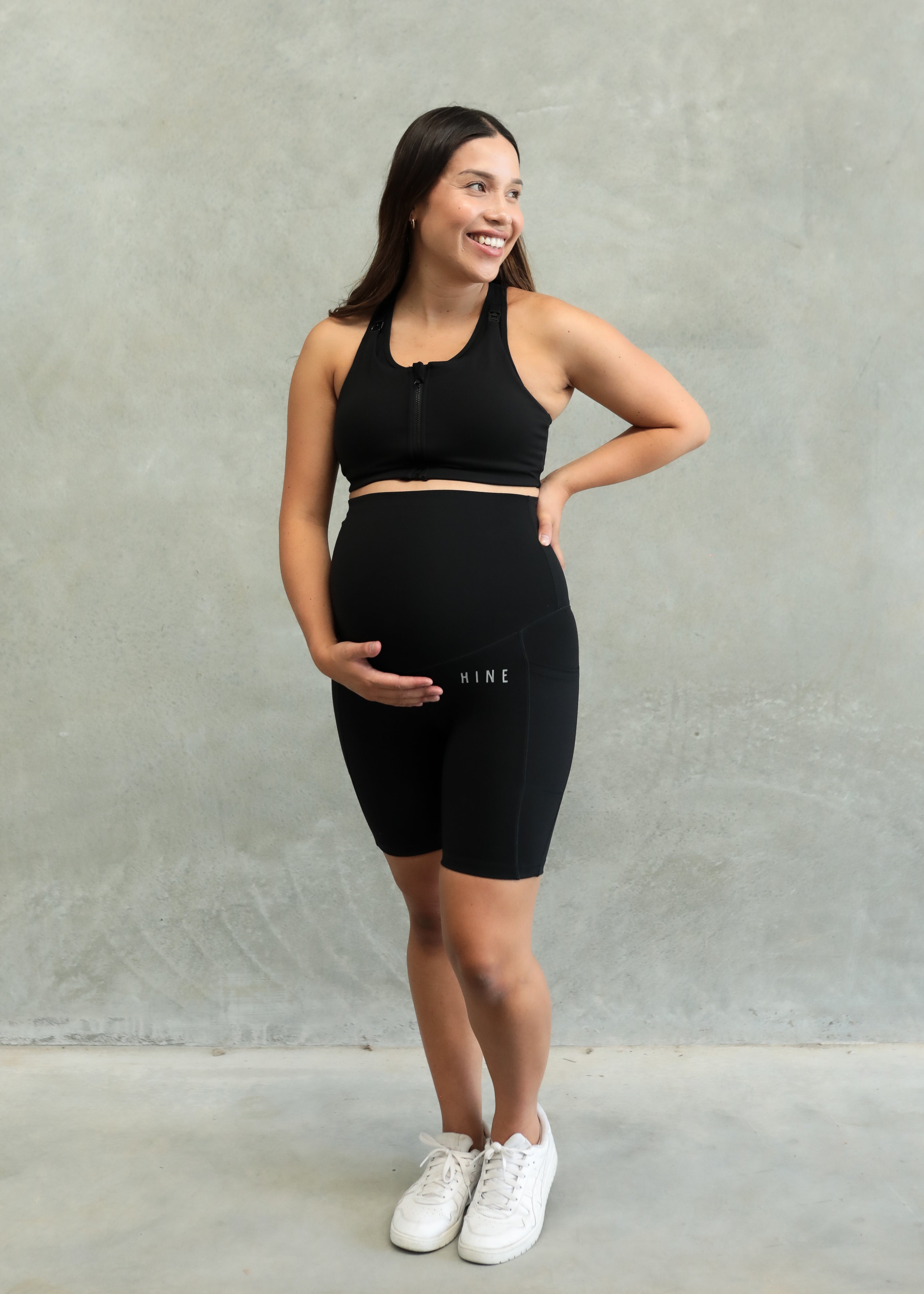 STAPLE MATERNITY BIKE SHORT ONYX