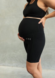 STAPLE MATERNITY BIKE SHORT ONYX