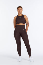 HYBRID FULL LENGTH LEGGINGS ESPRESSO