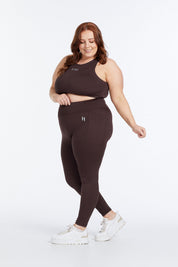 HYBRID FULL LENGTH LEGGINGS ESPRESSO