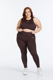 HYBRID FULL LENGTH LEGGINGS ESPRESSO